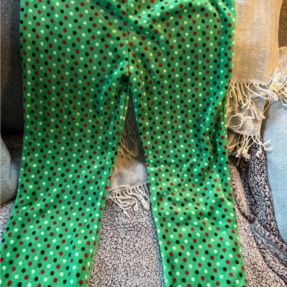 NWOT Green Polka Dot Holiday PJ Bottoms 2X